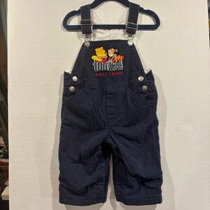 Disney Pooh & Tiger Kids Navy  lined Overalls